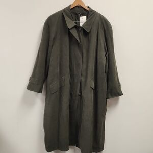 b new york Dark Green Trench Coat
